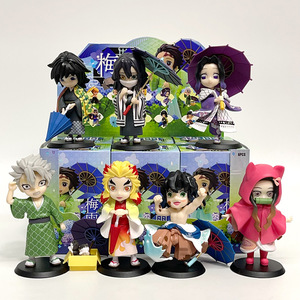 Set de 6-7 Figuras de PVC de Anime de Tamaño <span class=keywords><strong>Mini</strong></span> de Nezuko, Tanjiro y Kochou <span class=keywords><strong>Shinobu</strong></span>, Muñecos, Estatuillas, Adornos, Derivados de Animación - Product Image 6