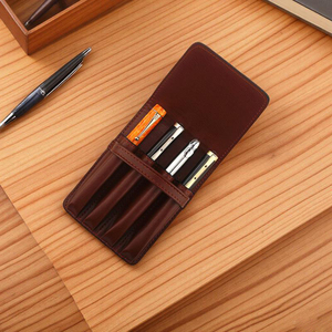 Estuche para Lápices Nuevo, 4 Ranuras, Cuero PU, Portátil, para Negocios, para Plumas Estilográficas, Protector <span class=keywords><strong>de</strong></span> Plumas para Firmar - Product Image 5
