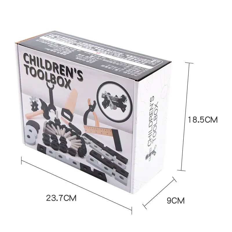 صندوق أدوات للأطفال كوميكي لعبة لعبة التظاهر للأطفال مجموعة أدوات اللعب مونتيسوري DIY أدوات البناء