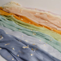 Haute Qualité Tissé Polyester Brodé Mousseline de Soie Tissus En Gros