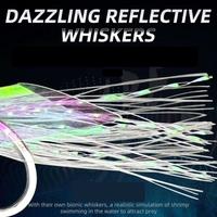 1/0 à 4 #   Ensemble de pêche Sabiki à 5 hameçons, têtes de poisson lumineuses, leurres de pêche phosphorescents avec lamelles scintillantes, pour la pêche en eau salée et en eau douce