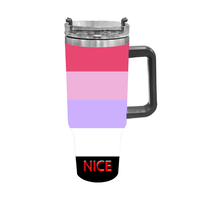 Gobelet isotherme en acier inoxydable de 40 oz sur le thème arc-en-ciel gay, tasse portable pour les longs trajets en voiture, la plage, le camping en plein air