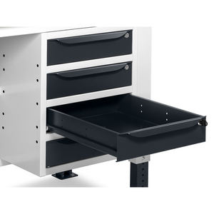 Fami WORK2007 Établi réglable de 200cm, fermé, plateau en bois, armoire et 4 tiroirs - Product Image 5