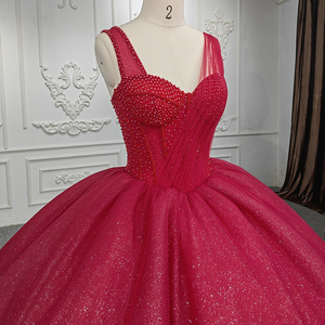 Robe de soirée rouge sans manches à bretelles spaghetti pour mariage Jancember 9948-1 - Product Image 1
