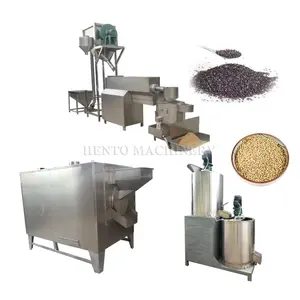 Peladora automática de sésamo/máquina para asar cacahuetes de sésamo/línea de producción de Tahini de sésamo