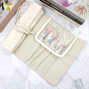 กระเป๋าเก็บแปรงแต่งหน้าหนัง PU แบบม้วนพับได้ มีสินค้าพร้อมส่ง - Product Image 3