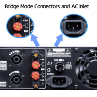 Amplificateur de puissance professionnel classe H 2 canaux 500W avec contrôle indépendant de chaque canal pour spectacles et salles de concert MF-500 de Eeleuni