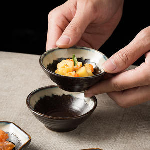 日本のレトロ磁器食器小さなキルンセラミック皿醤油ダイッピングスパイス調味料ヴィンテージキルンディッシュパーティー - Product Image 5