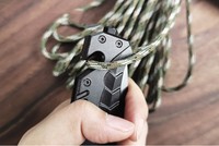 Couteau de poche tactique pliable de haute qualité pour la chasse, la survie en camping, multifonctionnel, noir, avec manche en aluminium 3cr13