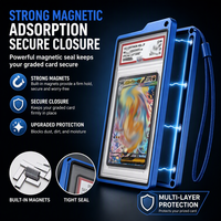 Étui de protection magnétique multicolore en alliage d'aluminium avec bande pour cartes gradées PS-A, CG-C, BG-S