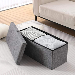 Tabouret de rangement moderne en bois massif/pouf nouveauté banc à chaussures pliable d'entrée pour chambre à coucher <span class=keywords><strong>Newage</strong></span> Design - Product Image 3