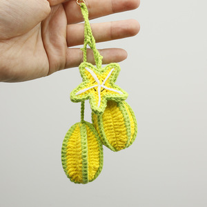 Porte-clés créatif au crochet, porte-clés fruits au crochet, accessoires pendentifs faits main, porte-clés étoile <span class=keywords><strong>de</strong></span> mer mignon - Product Image 2