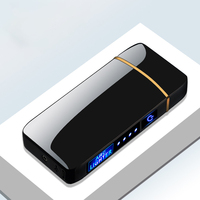 Briquet de Luxe Rechargeable USB, Déverrouillage par Empreinte Digitale, Arc Coupe-vent, Personnalisé