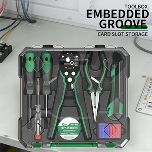 Kit de Herramientas de Acero Inoxidable para Electricista SIKE con Alicates de Compresión, Destornillador, Lápiz Probador, Cuchillo Multiusos y Estuche Rígido - Product Image 6