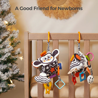 Tumama enfants noir et blanc Stimulation visuelle suspendus hochet jouets bébé berceau suspendu Cube & Triangle balle souple bébé poussette jouet ensemble