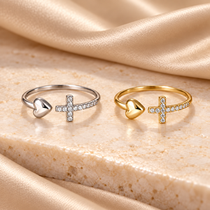 Anillo en Forma de Corazón, Anillo de Dedo Minimalista y Moderno - Product Image 4