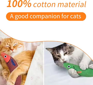 Juguete interactivo para gatos, forma de pez duradera, masticador de hierba gatera, suministros para mascotas para el juego diario - Product Image 4