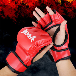<span class=keywords><strong>Gants</strong></span> de Boxe Mi-Doigts Adulte Motif Griffes de Tigre Épaissis, Protège-Mains Doigts Libres, <span class=keywords><strong>Gants</strong></span> de Sanda Sac de Sable MMA Sparring - Product Image 3