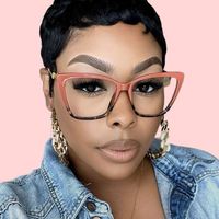 Lunettes unisexes anti-lumière bleue œil de chat carrées, monture optique pleine monture personnalisée avec verres plats