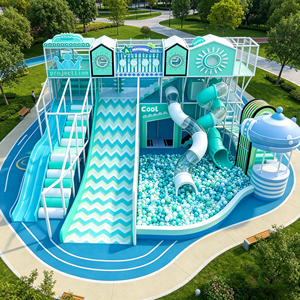 Équipement de divertissement intérieur en promotion au Liban : Aire de jeux intérieure souple avec labyrinthe et toboggan en spirale pour enfants - Product Image 4