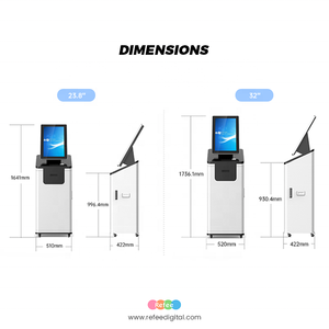 Tự dịch vụ cảm ứng kiosk Windows PC màn hình tương tác A4 Máy in POS thẻ thanh toán tự thanh toán hiển thị cho bệnh viện trạm - Product Image 5