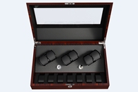 Boîtier remontoir de montres automatique de luxe sur mesure, haute qualité, OEM ODM, 6+7 emplacements, en noyer