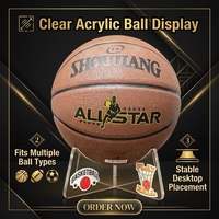 Support de présentation de ballons de basketball en métal transparent personnalisé, épaisseur 8 mm, montage facile DIY, pour comptoir, rangement de ballons de sport, maison, bureau