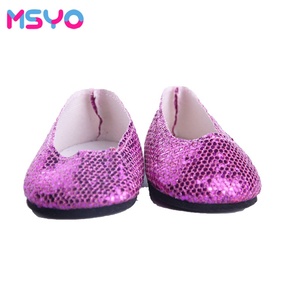 Sapatos de Dança Coloridos com Lantejoulas Brilhantes MSYO para Bonecas Americanas de 18 Polegadas - Product Image 5