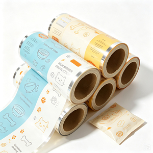 Pellicola in Alluminio e Plastica Laminata Stampata su Misura di Alta Qualità per Alimenti per Animali Domestici, Cibo per Cani e Gatti, Pellicola AL PE Impermeabile - Product Image 1