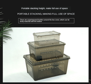 SY-01 L Reptile bébé ver à soie boîte d'alimentation lézard garde palais à cornes grenouille araignée insectes reptile terrarium <span class=keywords><strong>cage</strong></span>
