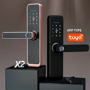 X2 Tuya指纹生物识别锁安全数字智能锁与WiFi应用程序密码RFID门锁家庭