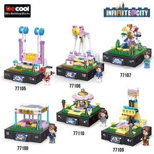 Diku 77101-10 Parque <span class=keywords><strong>de</strong></span> Atracciones, <span class=keywords><strong>Barco</strong></span> <span class=keywords><strong>Pirata</strong></span>, Noria, Bloques <span class=keywords><strong>de</strong></span> Construcción Divertidos para Armar, Juguetes para Niñas - Product Image 2