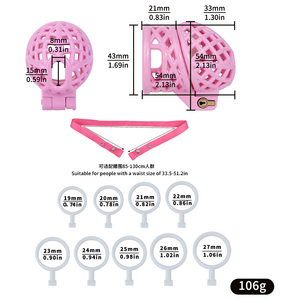 Dispositifs de chasteté légers en résine ABS imprimés en 3D pour hommes, avec anneau de verrouillage invisible de 9 tailles, jouets sexuels pour l'exercice du pénis. - Product Image 6
