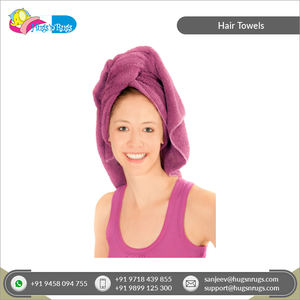 Logo personnalisé et conception femmes 100% serviettes de cheveux en coton du fabricant et exportateur indien à un prix raisonnable - Product Image 3