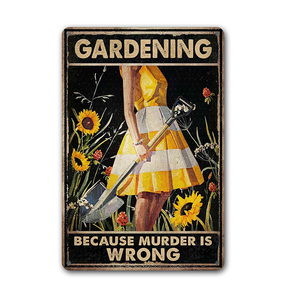 Wholesale Decorative Metal Craft <strong>Signs</strong> for Home <strong>Garden</strong> Yard Sign <strong>Outdoor</strong> Decor 12" X 8" Inch Metal Tin Sign - Product Image 1