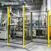 Clôture d'isolation en acier à faible teneur en carbone pour zones de polissage robotisées avec visibilité claire du maillage et accès rapide à la maintenance