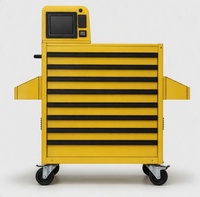 Carrito de Herramientas Inteligente con 7 Cajones, Gabinete de Herramientas Industrial con Cerradura Electrónica, Código PIN RFID, Sistema de Control de Acceso Biométrico