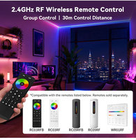 Bande LED à télécommande 2.4G trois-en-un compatible avec les versions RGB/RGBW/RGBCW C31RF avec interrupteur de commande mural