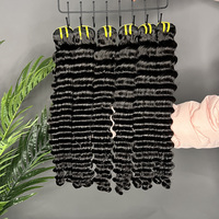 Extensions de cheveux humains vierges bruts de qualité 12A, ondulations profondes, double trame, cheveux vietnamiens, 16 pouces, prêts pour la permanente, toutes les couleurs