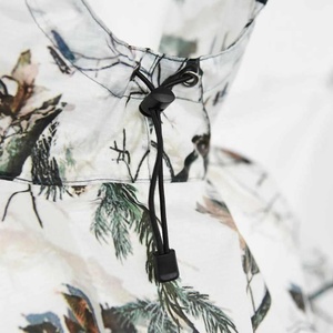 <span class=keywords><strong>Poncho</strong></span> Impermeabile Leggero con Cappuccio per Caccia e Campeggio, Telo Tenda Mimetico Bianco - Product Image 6