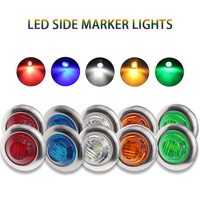 12V 3LED 3/4 \ "LED Side Marker Light Chrome Lámpara de liquidación para camión Autobús Remolque Auto Luces Traseras Accesorio