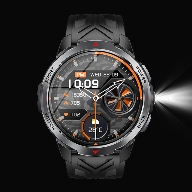 KT88 Outdoor Smart Watch IPX8-3ATM Waterproof 1100mAh Large Battery 1.7" Full Touch Screen With Strong Light Multi Sports Modes