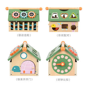 Multifuncional de madera de los niños de la sabiduría de aprendizaje de matemáticas forma geométrica emparejamiento niños bloques educativos juguetes - Product Image 3