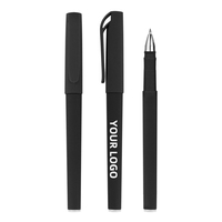 Stylo à encre noire 0.5mm avec logo personnalisé-Encre gel en plastique écologique rechargeable pour les cadeaux promotionnels et l'image de marque de l'entreprise