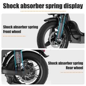 Scooter Eléctrico Urbano de Dos Ruedas con Asiento y Portaequipajes Trasero, 500W, Alta Velocidad, Plegable, 150kg, Impermeable, Frenos de Disco Dobles - Product Image 4