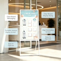 Kiosque sur pied multi-écrans 43, 50, 55, 65 pouces pour affichage en magasin et banque, terminal Android avec verre trempé