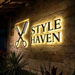 Lettere luminose moderne personalizzate con effetto alone, lettere 3D illuminate con retroilluminazione per loghi aziendali - Product Image 4