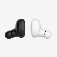 HSUEL TWS Headset Bluetooth nirkabel, Headset Binaural tunggal sentuh 5.0 olahraga nirkabel tipe In-Ear dengan casing pengisi daya tahan air dengan tampilan LED