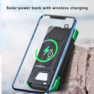 ソーラーバッテリー充電器カスタム5W 10000mAhキーチェーンLedソーラーパワーバンクソレア防水旅行キャンプ - Product Image 5