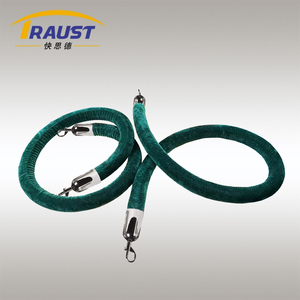 Traust-Cuerda de terciopelo para alfombra, roja, <span class=keywords><strong>Rosa</strong></span>, Verde y negra, para control de multitudes, barandilla para cola, poste de poste - Product Image 5